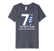 Ladda upp bild till gallerivisning, Israel Independence Day 71 Jewish Israeli Flag Gift T-shirt Premium T-Shirt 1987744
