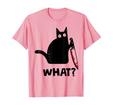 Ladda upp bild till gallerivisning, WHAT Murderous Cat With Knife Halloween Costume T-Shirt 120437
