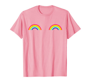 Gay Les Pride Rainbow Boobs T-Shirt Lgbt Pride Month Gifts