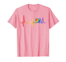 Ladda upp bild till gallerivisning, LGBT Rainbow Heartbeat T-shirt Gay and Lesbian Pride 61457
