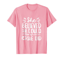 Ladda upp bild till gallerivisning, Funny shirts V-neck Tank top Hoodie sweatshirt usa uk au ca gifts for She Believed She Could So She Did Shirt Doodle (Dark) 2215123
