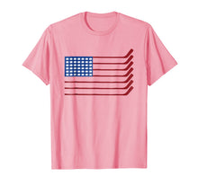 Ladda upp bild till gallerivisning, USA American Flag Hockey Cool Ice Skating Tshirt Player Gift 1586684
