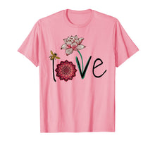 Ladda upp bild till gallerivisning, Namaste Love bee lotus yoga woman shirt, flower mom t-shirt 159224
