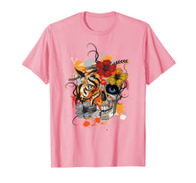 Ladda upp bild till gallerivisning, Tiger and Skull flower Floral Flowers shirt Cute Gift Idea T-Shirt 114115
