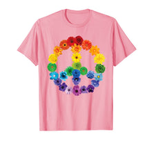 Ladda upp bild till gallerivisning, Spring Flowers Peace Sign T-Shirt Daisies Roses Rainbow 415217
