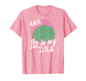 Funny shirts V-neck Tank top Hoodie sweatshirt usa uk au ca gifts for AKA It's In My DNA - AKA Shirts - AKA Gifts - Pink and Green 1562276