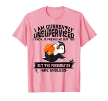 Ladda upp bild till gallerivisning, Funny shirts V-neck Tank top Hoodie sweatshirt usa uk au ca gifts for I Am Currently Unsupervised It Freaks Me Out Penguin Tshirt 2019477
