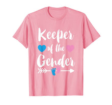 Ladda upp bild till gallerivisning, Keeper Of The Gender Reveal Tee Shirt Girl or Boy Blue Pink 132480
