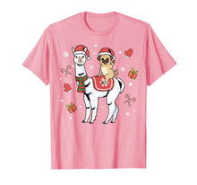 Ladda upp bild till gallerivisning, Christmas Pug Tshirt Llama Dog Merry Christmas Alpaca T-Shirt 1124416
