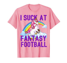 Ladda upp bild till gallerivisning, I Suck at Fantasy Football Unicorn Rainbow Loser Shirt Men 62325
