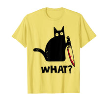 Ladda upp bild till gallerivisning, WHAT Murderous Cat With Knife Halloween Costume T-Shirt 120437
