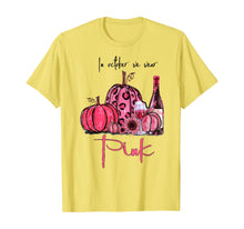 Ladda upp bild till gallerivisning, In October We Wear Pink Pumpkin and Wine Breast Cancer T-Shirt 115996

