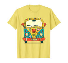 Ladda upp bild till gallerivisning, Vintage Hippie Van Flower Bus With Peace Sign Gift 60s 70s T-Shirt 262034
