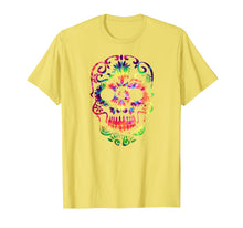 Ladda upp bild till gallerivisning, Tye Dye Day of the Dead Shirt-70's Style Sugar Skull T-Shirt 618757
