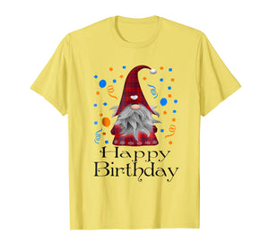 Funny shirts V-neck Tank top Hoodie sweatshirt usa uk au ca gifts for Happy Birthday Gnome Plaid T Shirt Cute Party Gifts 3869187