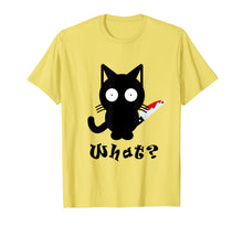 Ladda upp bild till gallerivisning, What? Murderous Black Cat With Bloody Knife Halloween Gift T-Shirt 30819089

