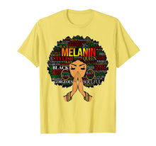 Ladda upp bild till gallerivisning, Melanin Words Art T-Shirt Afro Natural Hair Black Queen Gift 131726
