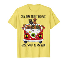Ladda upp bild till gallerivisning, On A Dark Desert Highway Cool Wind in My Hair Dachshund Tee 130009
