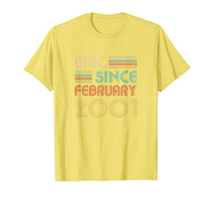 Epic Since February 2001 Vintage 19th Birthday Gifts T-Shirt-2766117
