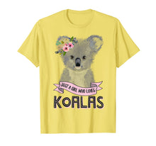 Ladda upp bild till gallerivisning, Just A Girl Who Loves Koalas Koala Bear T-Shirt-240525
