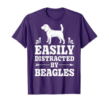 Ladda upp bild till gallerivisning, Funny shirts V-neck Tank top Hoodie sweatshirt usa uk au ca gifts for Easily Distracted By Beagles Funny Dog Lover Gifts Beagle T-Shirt 879791
