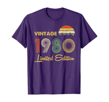 Ladda upp bild till gallerivisning, Vintage 1980 40 years Awesome 40th birthday Retro Cassette TShirt482262
