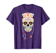 Ladda upp bild till gallerivisning, Nurse Sugar Skull Shirt Halloween Day Of The Dead Dia De Los T-Shirt 84696
