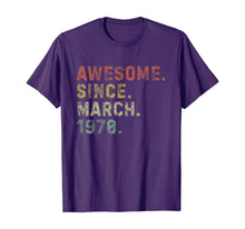 Ladda upp bild till gallerivisning, Awesome Since March 1970 50th Birthday Gifts 50 Years Old TShirt133909
