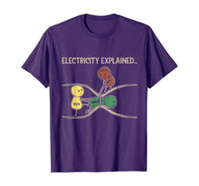 Ladda upp bild till gallerivisning, Electricity Explained Funny Ohm Volt Ampe Physics TShirt99609
