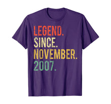 Ladda upp bild till gallerivisning, Funny shirts V-neck Tank top Hoodie sweatshirt usa uk au ca gifts for 12 years old Gifts Shirt- Legend Since November 2007 T-Shirt 126109
