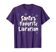 Ladda upp bild till gallerivisning, Santa's Favorite Librarian Funny Christmas Ornaments T-Shirt
