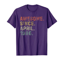 Ladda upp bild till gallerivisning, Awesome Since April 1986 34th Birthday Gifts 34 Years Old TShirt339540
