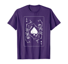 Ladda upp bild till gallerivisning, Goth Punk Ace Of Spades Card Shark Gambler Skeleton Shirt 125638
