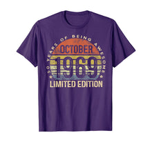 Ladda upp bild till gallerivisning, Born October 1969 Limited Edition Bday Gifts 50th Birthday T-Shirt 103186
