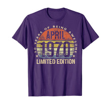 Ladda upp bild till gallerivisning, April 1970 Limited Edition 50 Year Old Gifts 50th Birthday TShirt394651
