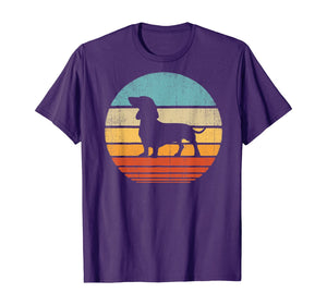 Funny shirts V-neck Tank top Hoodie sweatshirt usa uk au ca gifts for Dachshund Vintage Silhouette 60s 70s Retro Gifts Dog Lover T-Shirt 279074