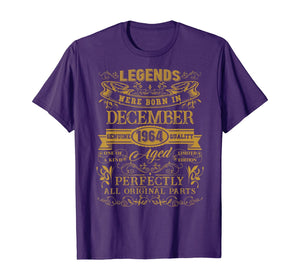 Funny shirts V-neck Tank top Hoodie sweatshirt usa uk au ca gifts for 55th Birthday Gifts Legends Were Born In December 1964 T-Shirt 885452