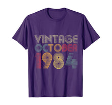 Ladda upp bild till gallerivisning, 35th Birthday Gifts - Vintage October 1984 T-Shirt 143775
