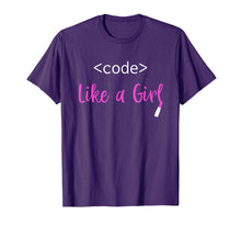 Ladda upp bild till gallerivisning, Funny shirts V-neck Tank top Hoodie sweatshirt usa uk au ca gifts for Code Like a Girl T Shirt Gift for Girls Who Code 1574625
