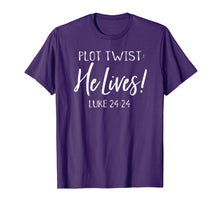 Ladda upp bild till gallerivisning, Funny shirts V-neck Tank top Hoodie sweatshirt usa uk au ca gifts for Plot Twist He Lives Jesus Is Alive Luke 24 Easter Tee Shirt 2319279
