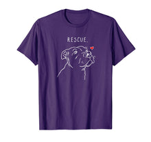 Ladda upp bild till gallerivisning, Rescue Dog, Pitbull Drawing, Rescue Mom, Adopt Don't Shop  T-Shirt 136688

