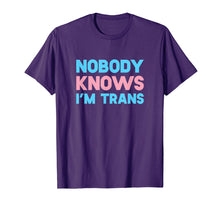 Ladda upp bild till gallerivisning, Funny shirts V-neck Tank top Hoodie sweatshirt usa uk au ca gifts for Nobody Knows I'm Trans LGBT Pride Transgender Rights Shirt 1378804
