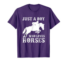 Ladda upp bild till gallerivisning, Funny shirts V-neck Tank top Hoodie sweatshirt usa uk au ca gifts for Just a Boy Who Loves Horses Shirt Horse Riding Equestrian 2626018
