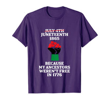 Ladda upp bild till gallerivisning, Juneteenth Ancestors Black African American Flag Pride T-Shirt 52346
