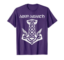 Ladda upp bild till gallerivisning, Amon Amarth: Mjolnir And Ravens Thors Hammer Vikings T Shirt
