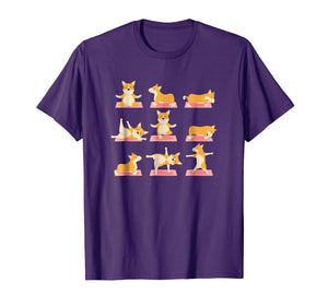 Funny shirts V-neck Tank top Hoodie sweatshirt usa uk au ca gifts for Corgi Yoga Shirt-Yoga Corgi Dog On Mat-Cool Gifts T-Shirt 2268142