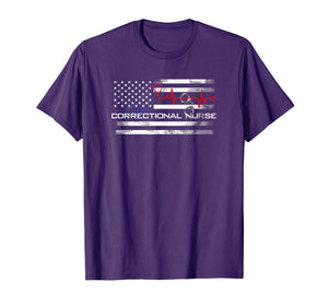 Funny shirts V-neck Tank top Hoodie sweatshirt usa uk au ca gifts for Correctional Nurse Tee Shirt - US American Flag Gifts 1481404