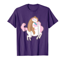 Ladda upp bild till gallerivisning, Funny shirts V-neck Tank top Hoodie sweatshirt usa uk au ca gifts for Sloth shirt Sloth riding Unicorn 2051031
