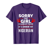 Ladda upp bild till gallerivisning, Funny shirts V-neck Tank top Hoodie sweatshirt usa uk au ca gifts for Sorry This Girl is Taken by Smoking Hot Nigerian T-shirt 2813797
