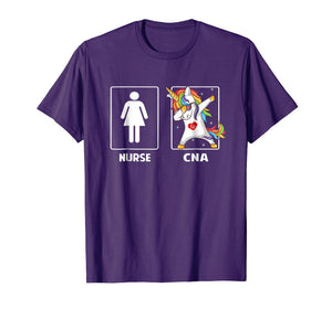 Funny shirts V-neck Tank top Hoodie sweatshirt usa uk au ca gifts for CNA Nurse Unicorn Dabbing Funny T Shirt Gifts Dab 777313